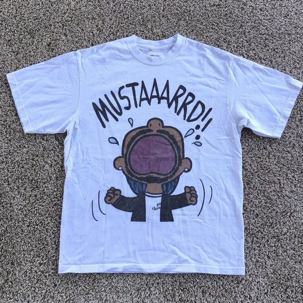 Game Changers Mustaaarrd T-Shirt Mens XL Drake Kendrick "Not Like Us" Meme Tee